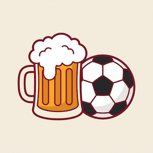 Ilustracion de cerveza y pelota para Prode Lucre